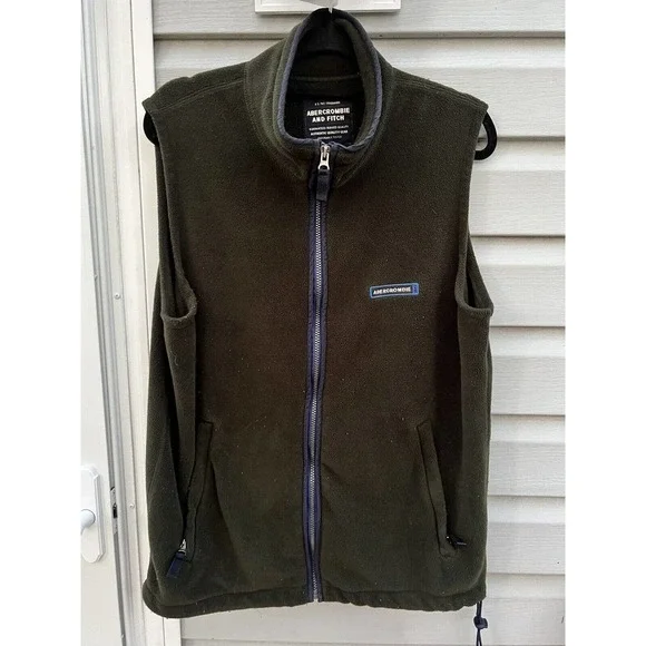 vintage abercrombie and fitch Men’s Zip Up Sweater Vest